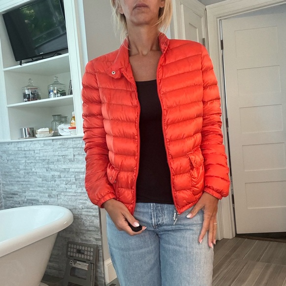 Moncler Lans Short Down Jacket orange size 3 - Picture 3 of 14